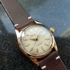 ROLEX Men's Gold-Cap Oyster Perpetual 6634 Automatic, c.1957 Swiss Vintage LV896