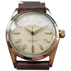 ROLEX Men's Gold-Cap Oyster Perpetual 6634 Automatic, c.1957 Swiss Vintage LV896