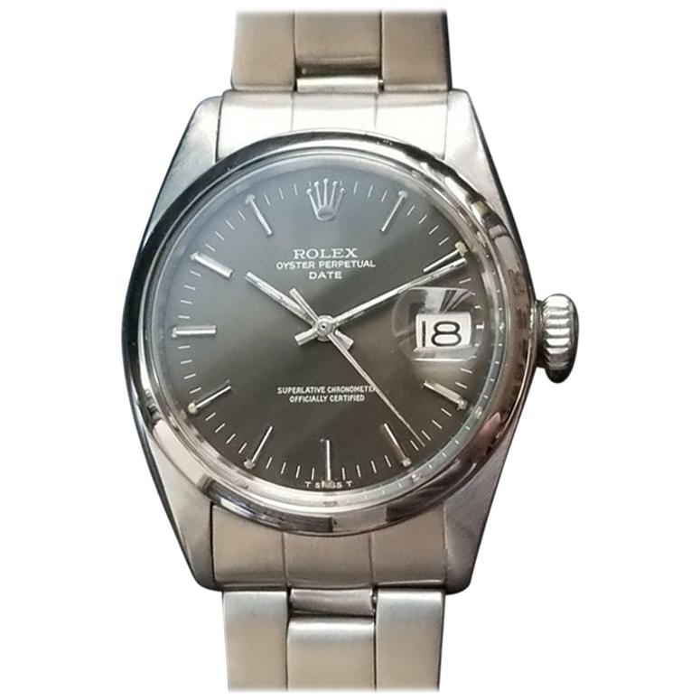 Rolex Men's Oyster Perpetual Date 1501 Automatic, circa 1965 Swiss Vintage LV765