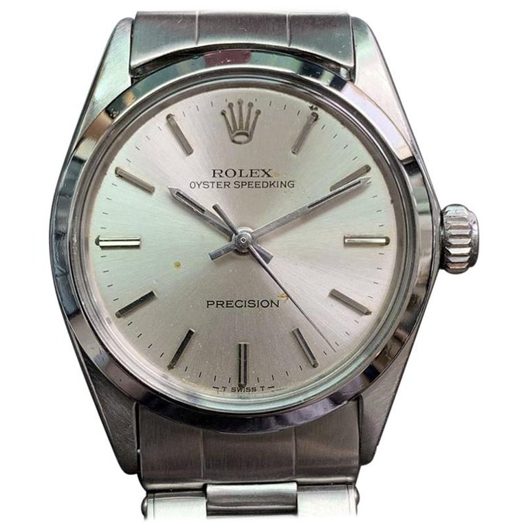 ROLEX Men's Oyster Speedking Precision 6430 Hand-Wind circa 1960s Swiss  LV684 For Sale at 1stDibs | rolex oyster speedking precision