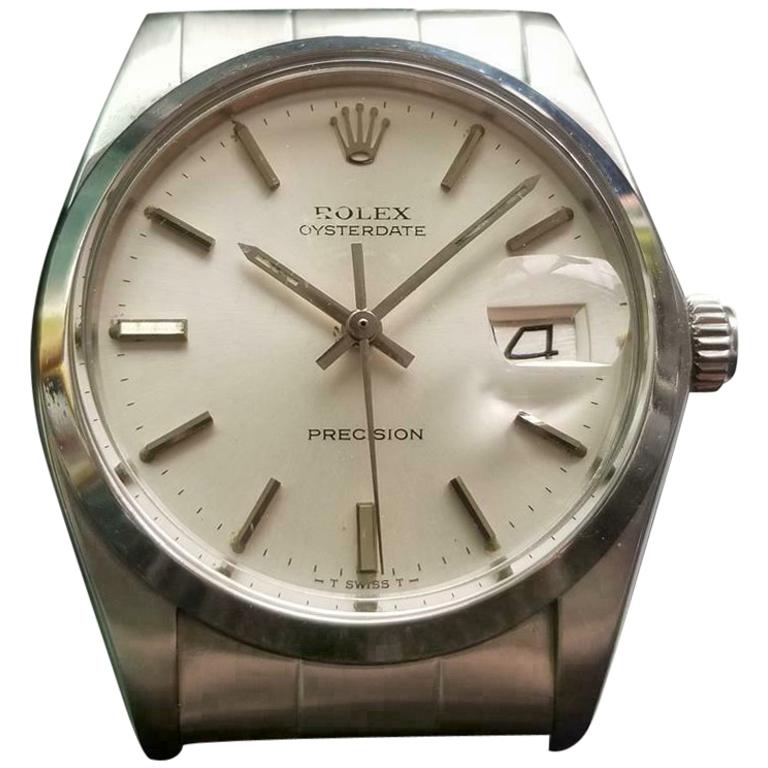 Rolex Men
s Oysterdate Precision 6694 Hand-Wind, circa 1980 Swiss Vintage LV677