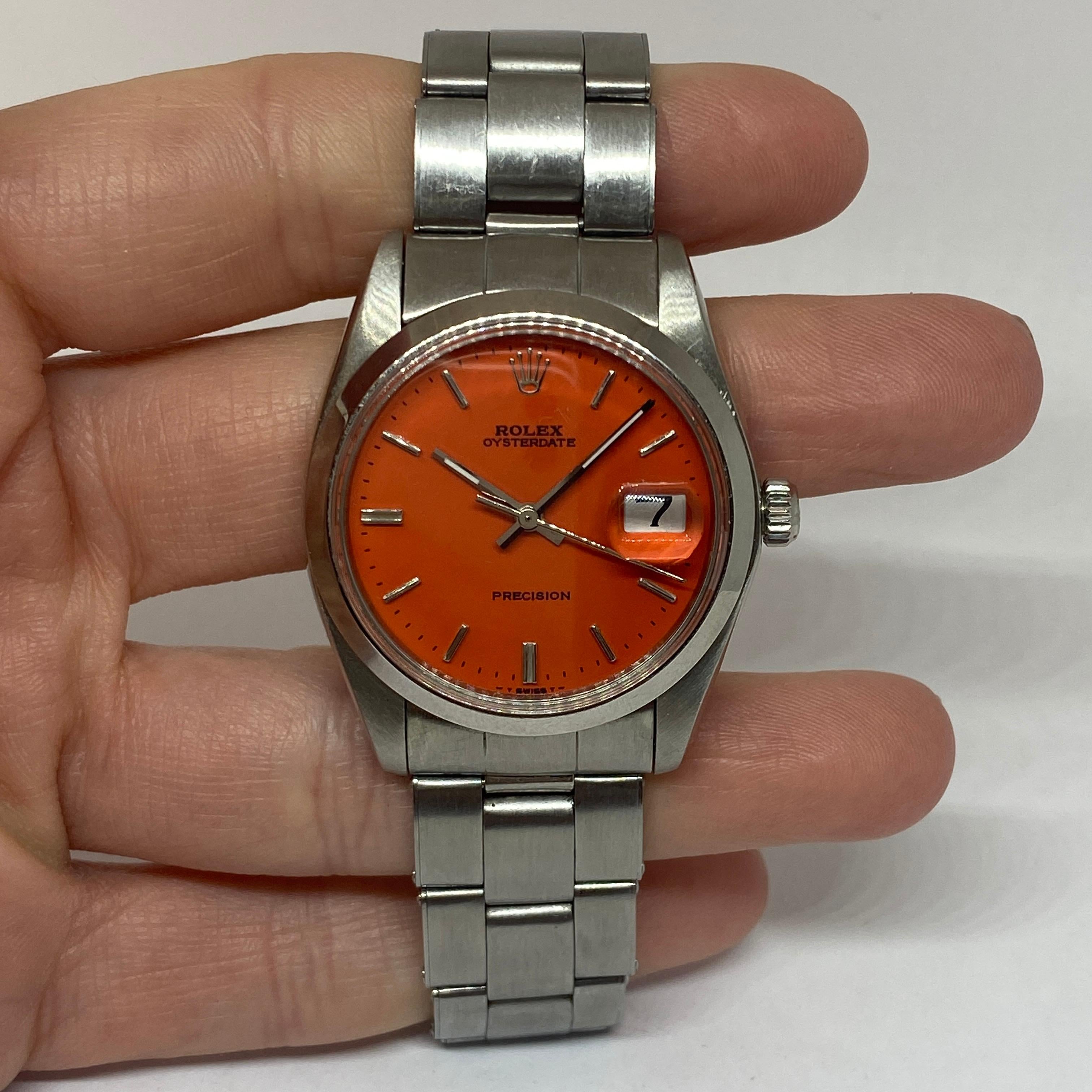 Rolex Men's Oysterdate Precision Orange Watch 6694 1