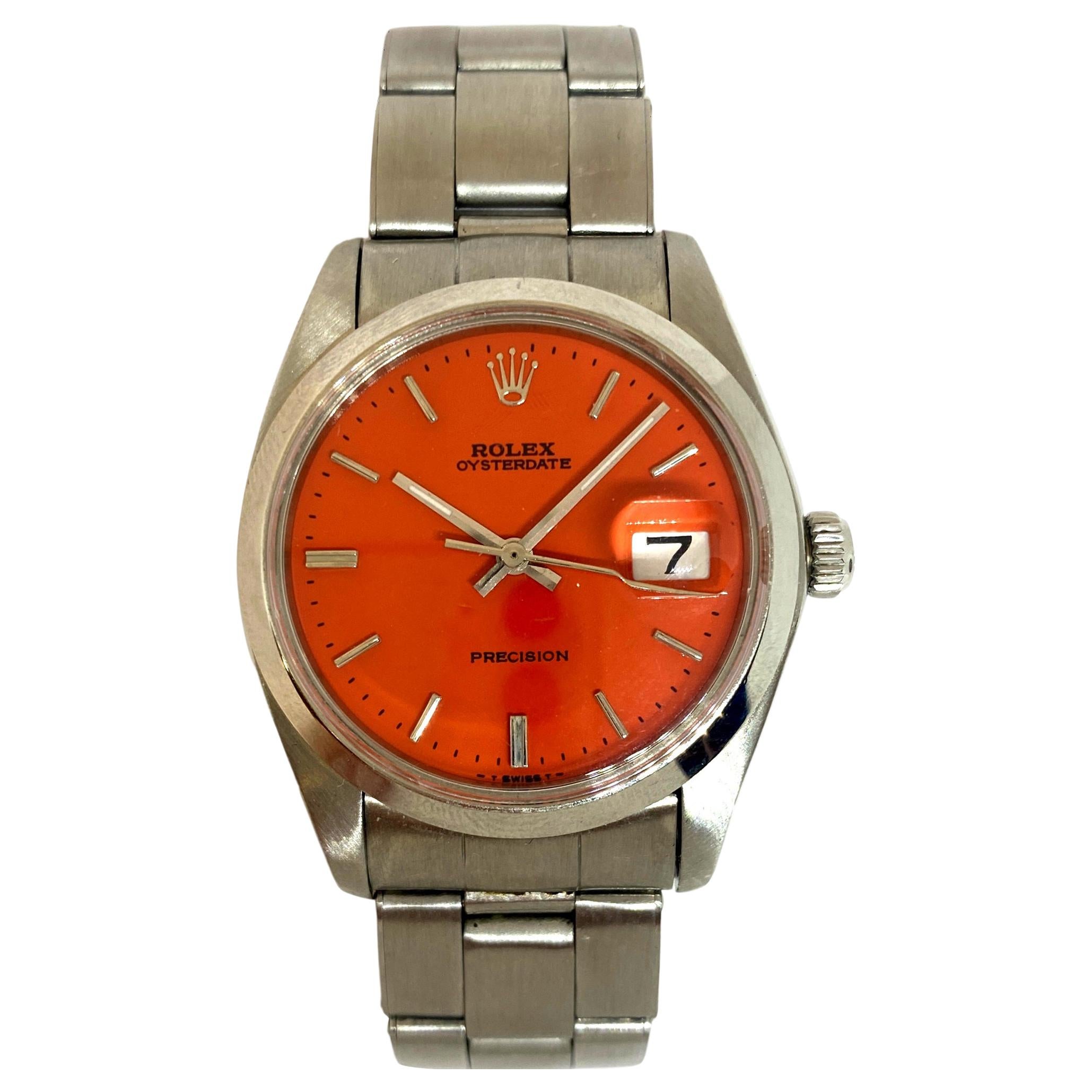 Rolex Men's Oysterdate Precision Orange Watch 6694