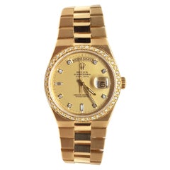 Retro Rolex Men’s Oysterquartz Yellow Gold Diamond Bezel Dial