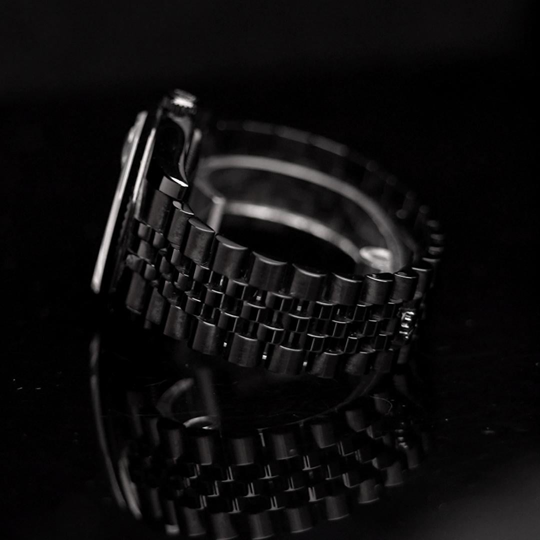 Rolex Herren PVD Datejust Uhr mit geriffelter Lünette und schwarzem römischem Diamant-Zifferblatt im Zustand „Gut“ in Los Angeles, CA