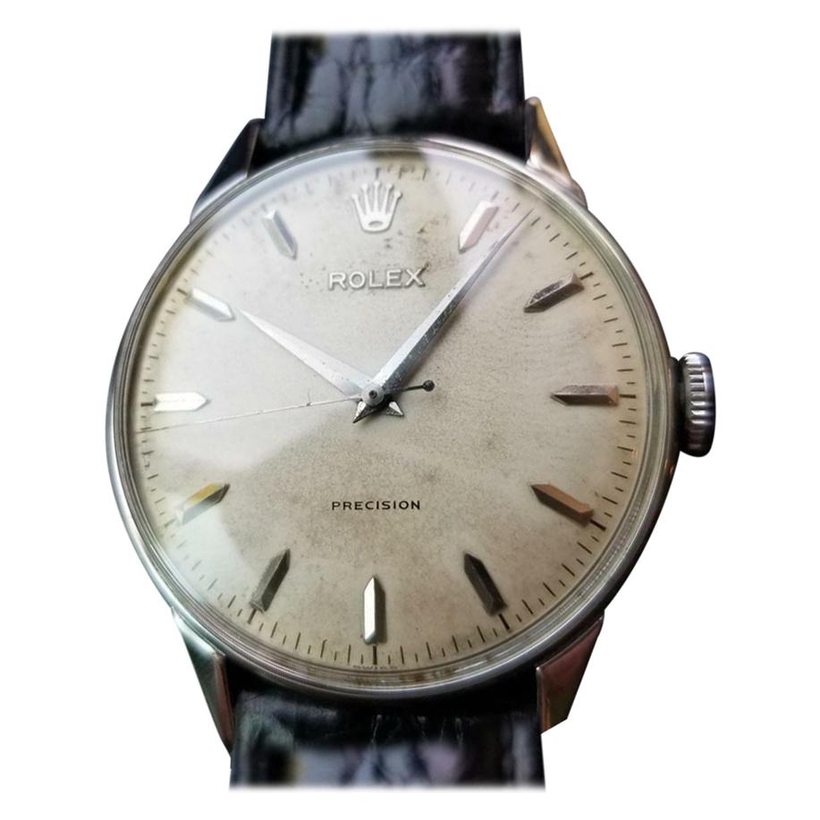 ROLEX Men's Rare Precision 9022 Manual Hand-Wind Oversize circa 1955 MS102  For Sale at 1stDibs | rolex 9022