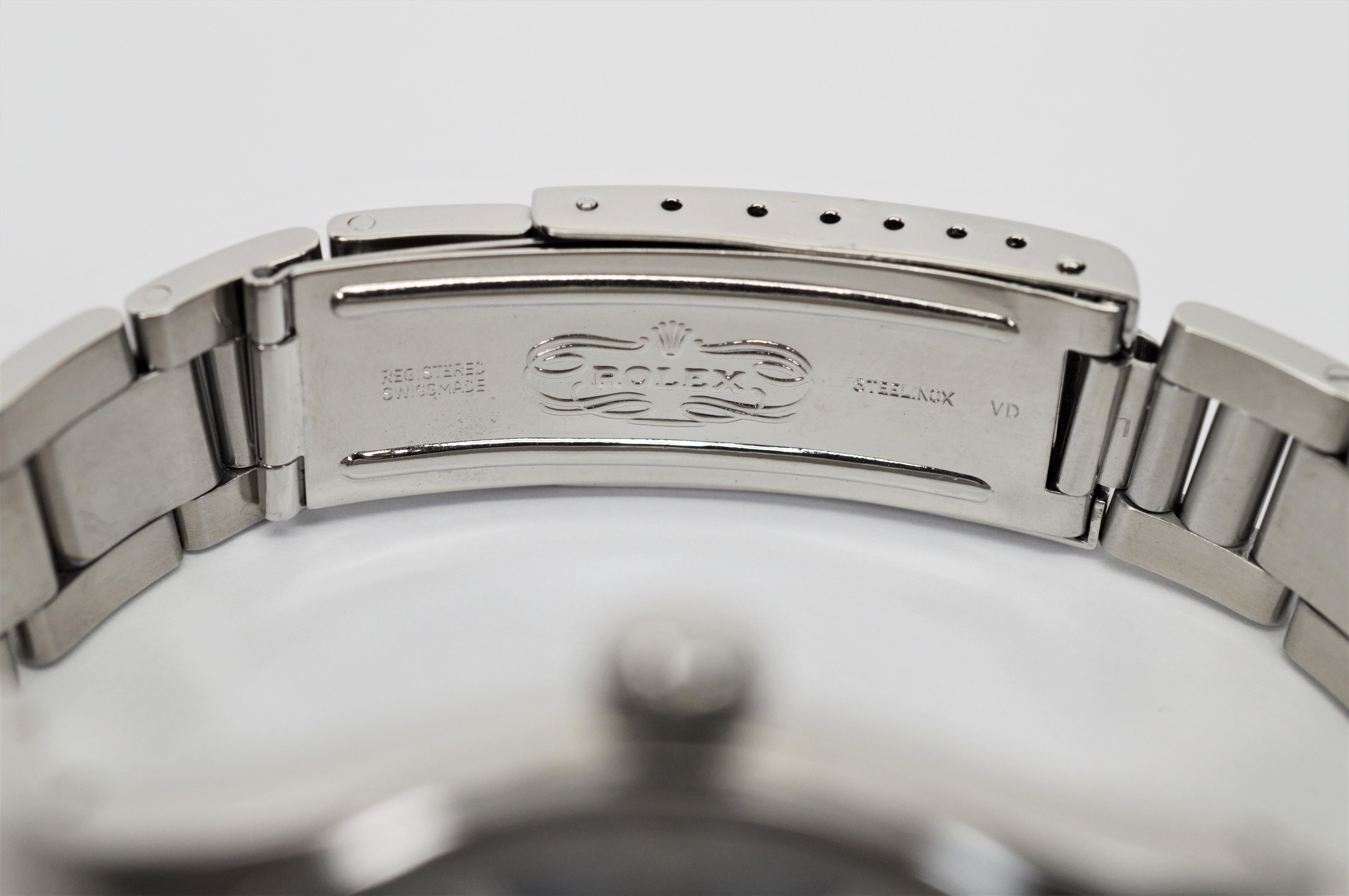 Rolex Montre-bracelet Oyster modèle 15010 en acier inoxydable pour hommes Pour hommes en vente
