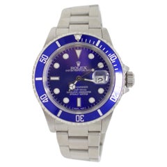 Used Rolex Mens Submariner 16610 Blue 40mm Oyster steel 