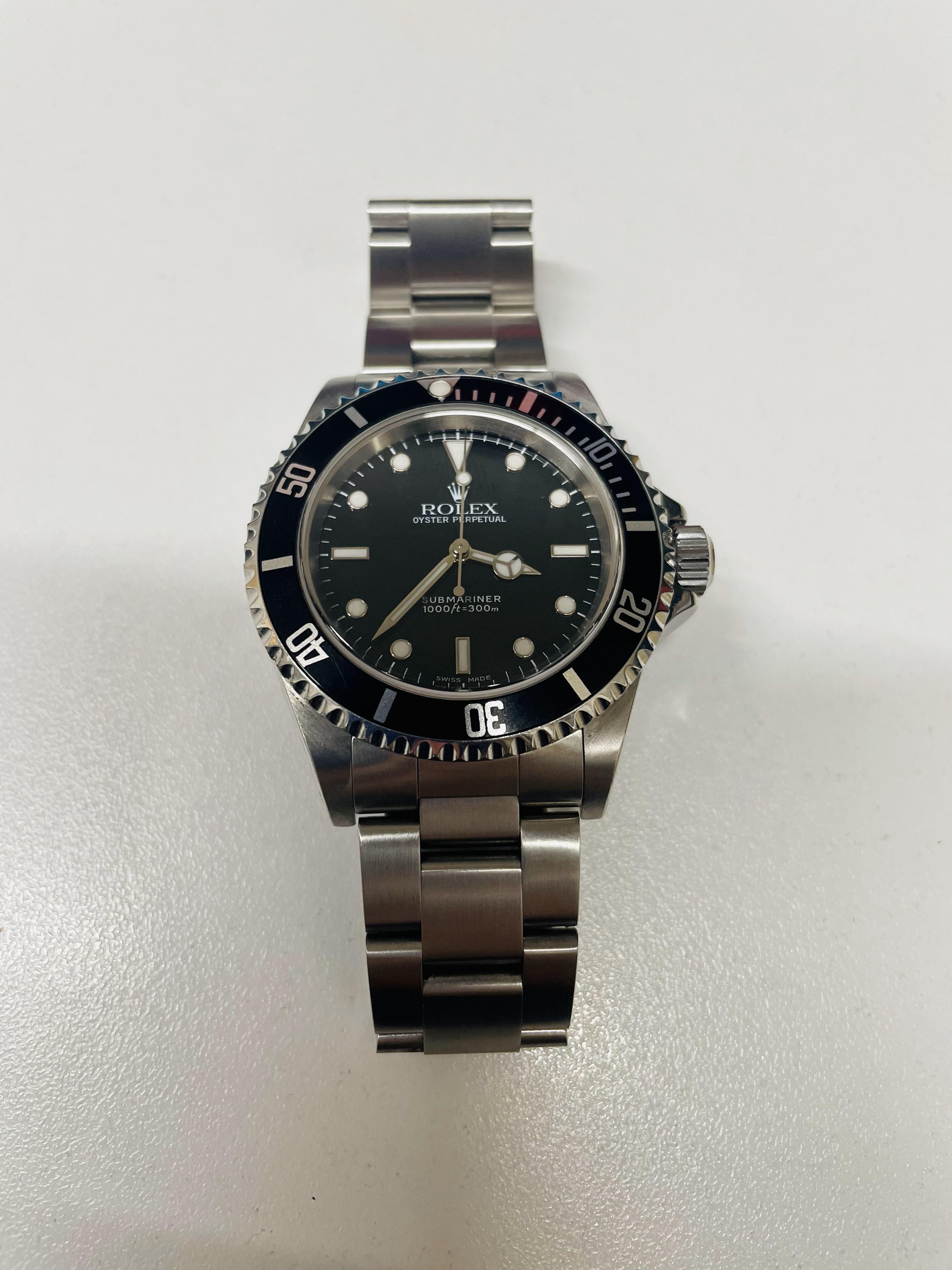 Rolex Men's Submariner Stainless Steel w/ Black Dial Oyster Perpetual In Excellent Condition For Sale In New York, NY