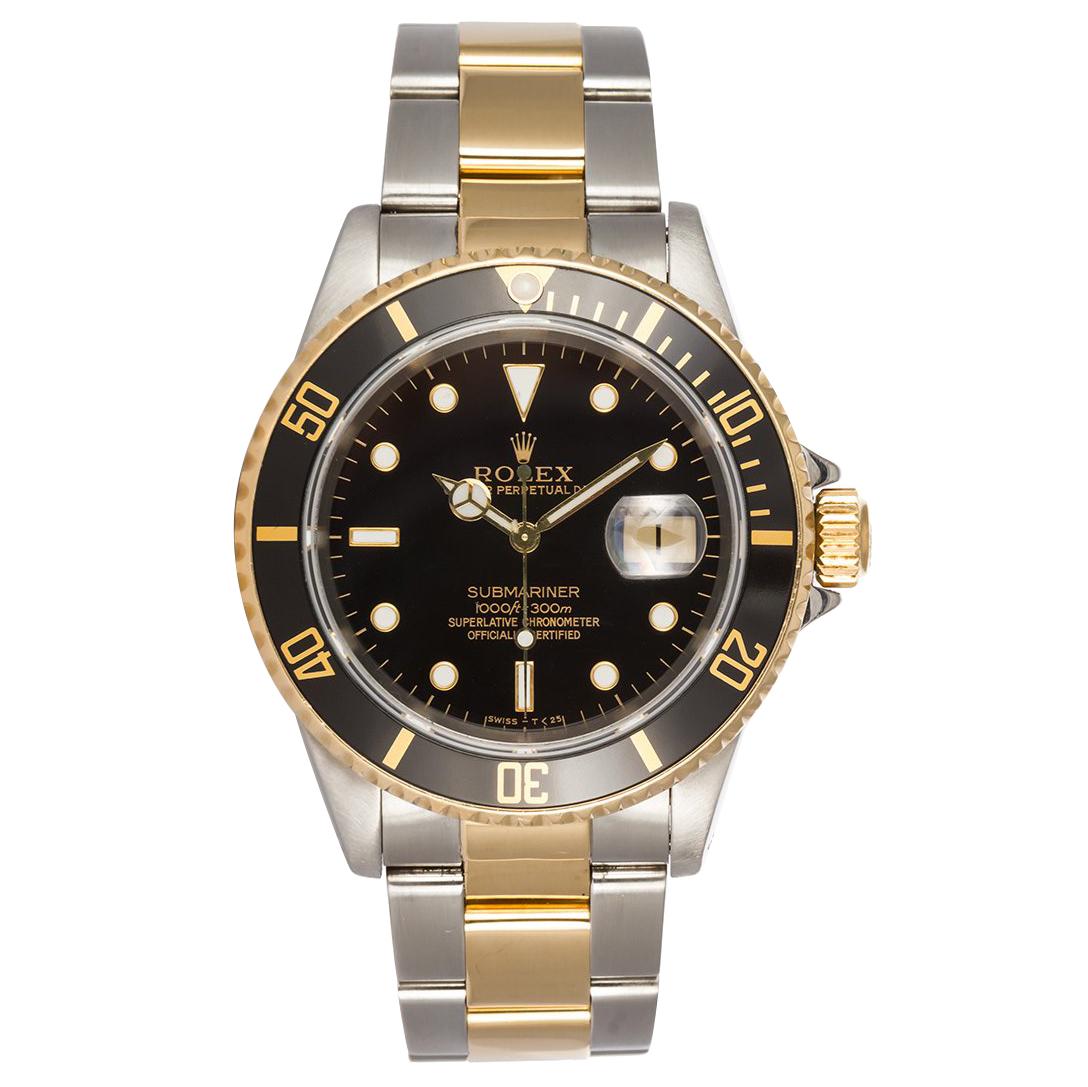 Rolex Men’s Submariner Two-Tone 18 Karat Gold and Stainless Steel Watch 16613