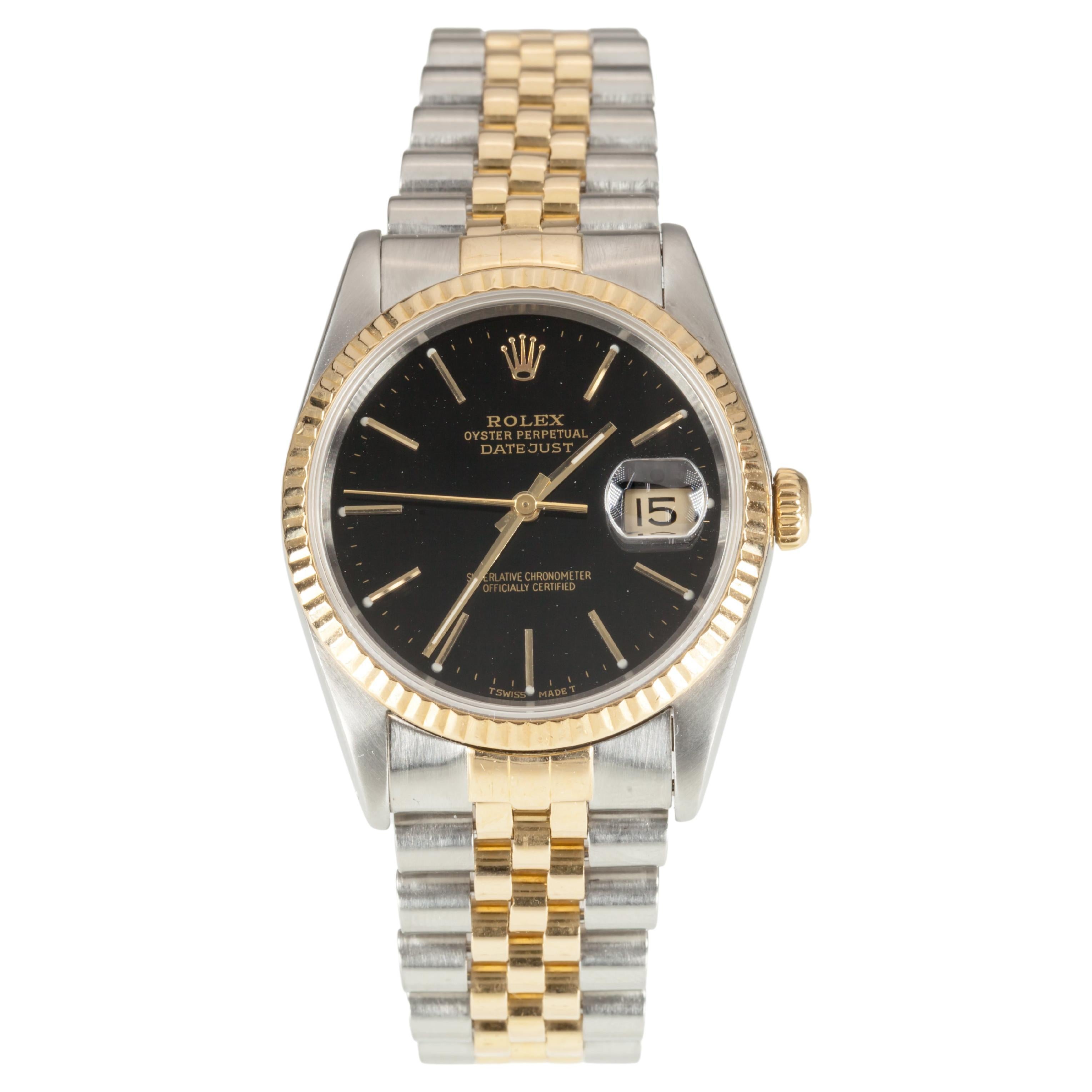 Rolex Men's Two-Tone OPDJ 16233 Stainless and 18k Yellow Gold Automatic Watch
