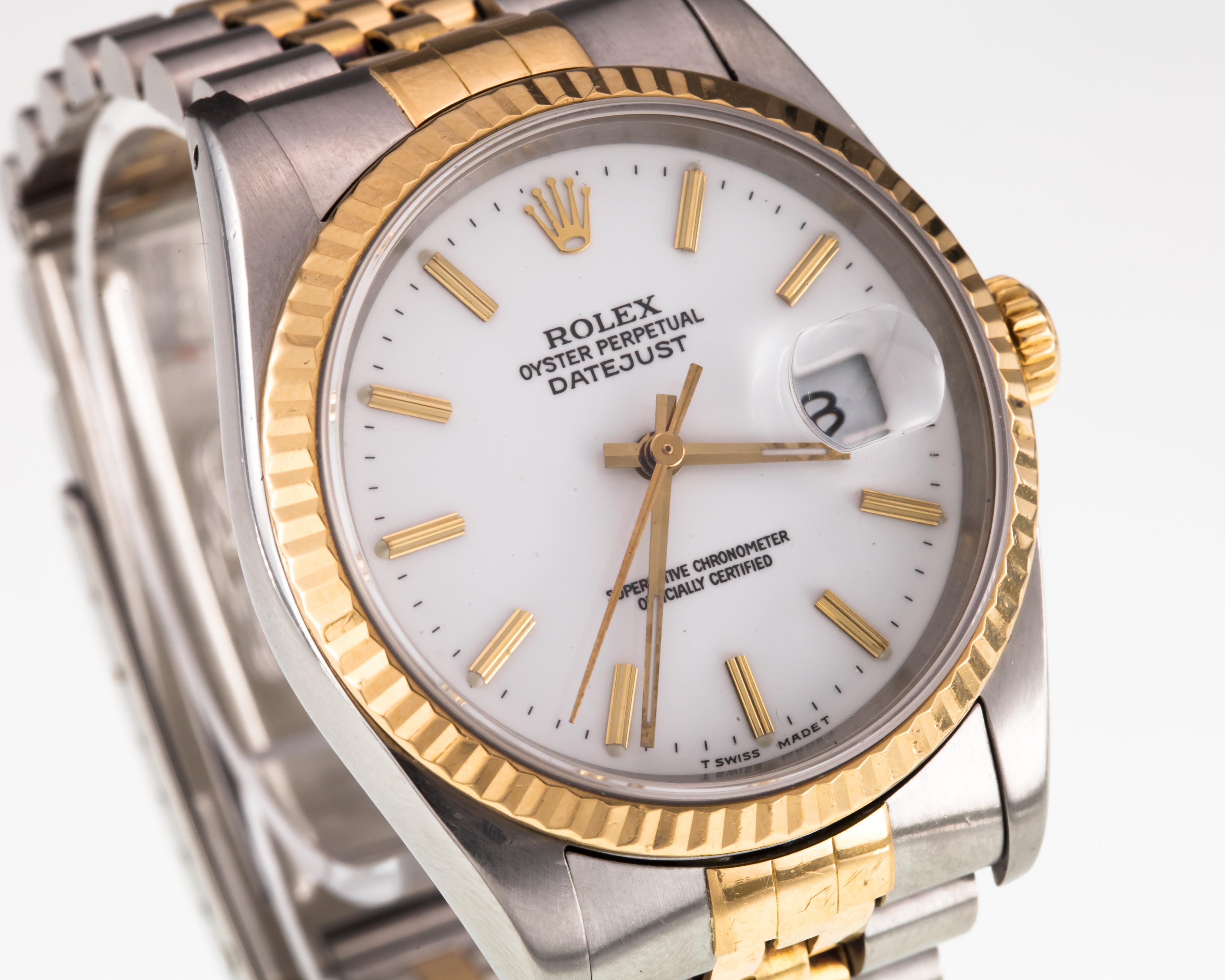 Rolex Men's Two Tone Stainless & Yellow Gold OPDJ Automatic Watch 16233 In Good Condition In Sherman Oaks, CA