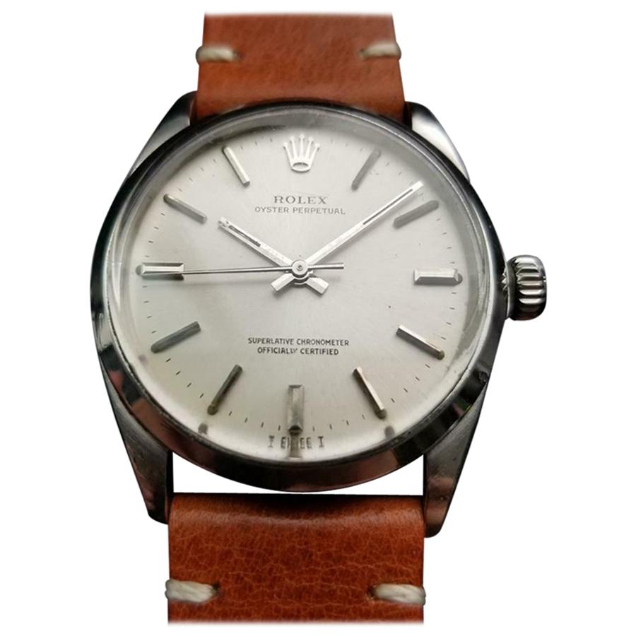 Rolex Men's Vintage Ref.1002 Oyster Perpetual Automatic, c.1960s Swiss LV916TAN