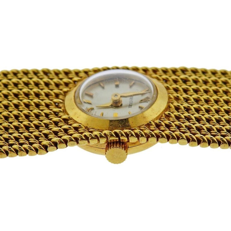 Rolex Midcentury Gold Ladies Watch Bracelet at 1stDibs