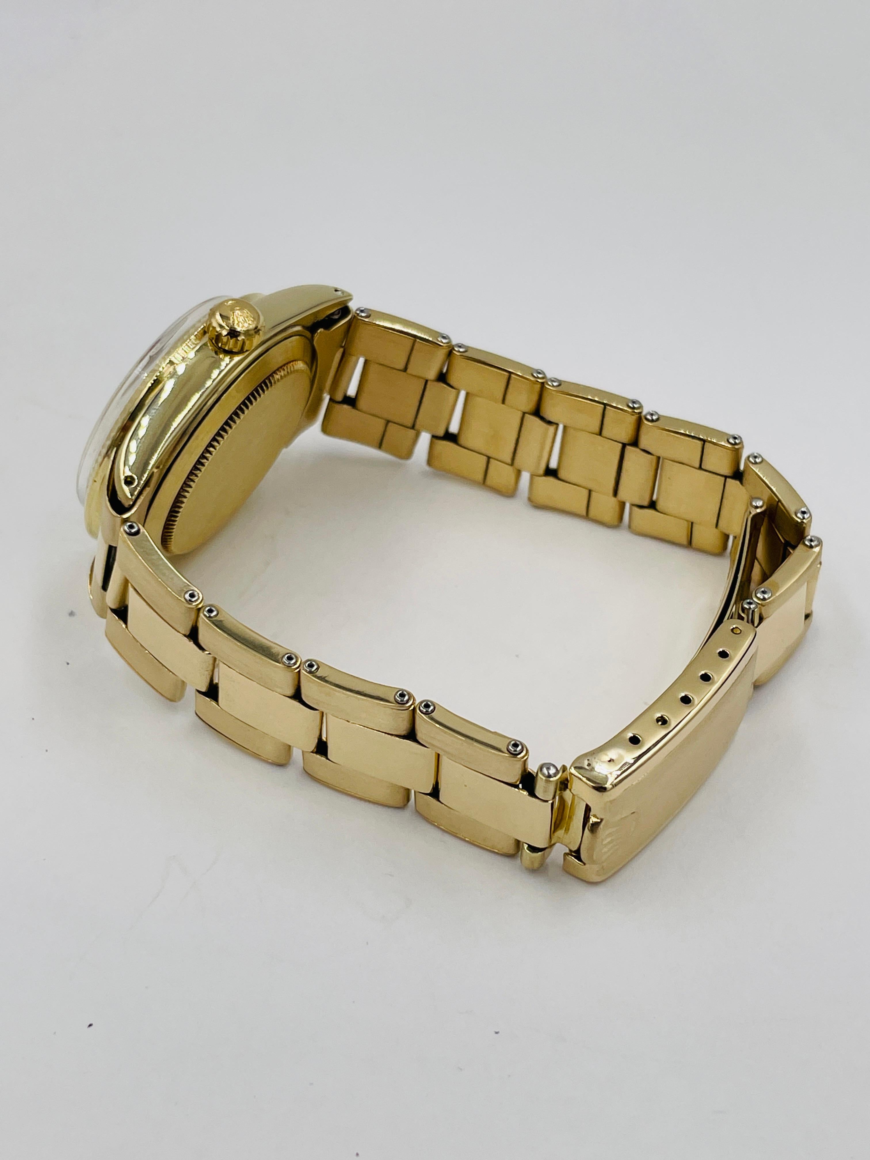 Modern Rolex Mid Size Date Yellow Gold Wristwatch