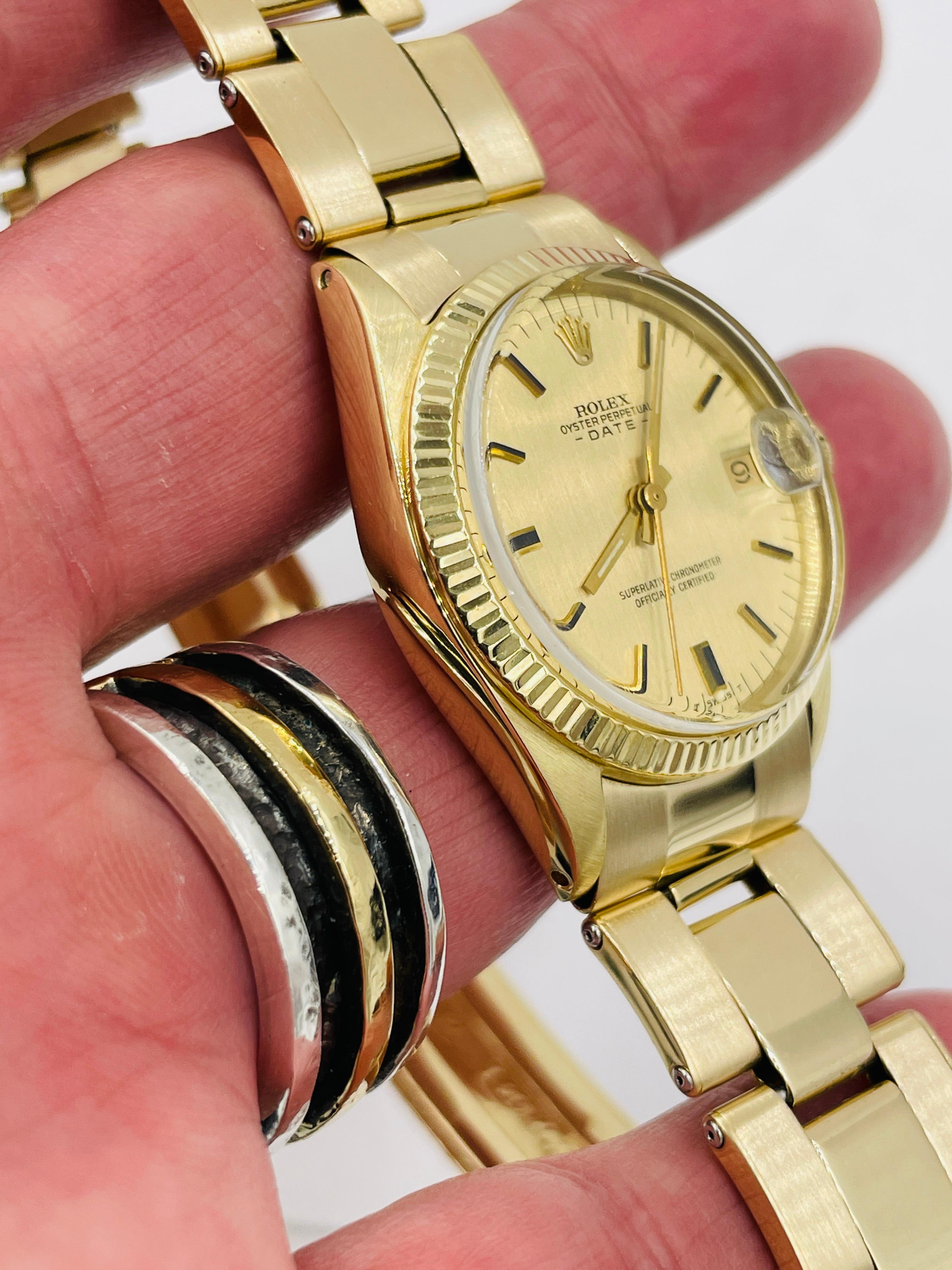 Rolex Mid Size Date Yellow Gold Wristwatch 2