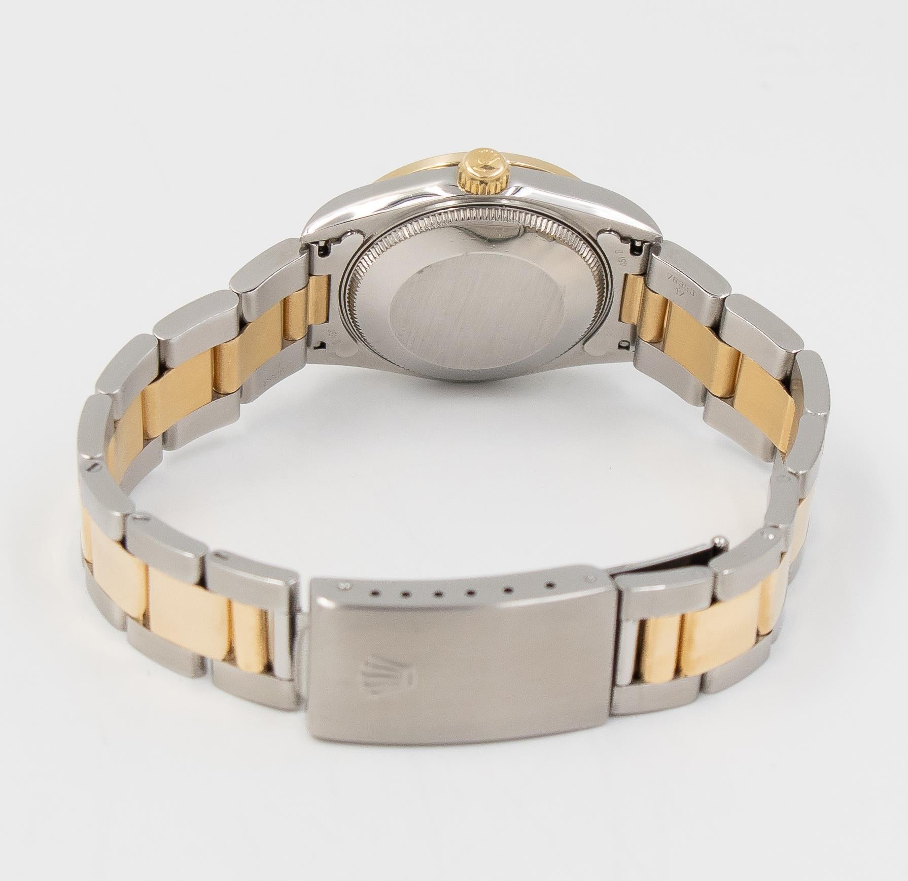 Rolex Mid-Size DateJust 31 6243, circa 1995, Diamond and MOP Dial, 18k YG and SS 3