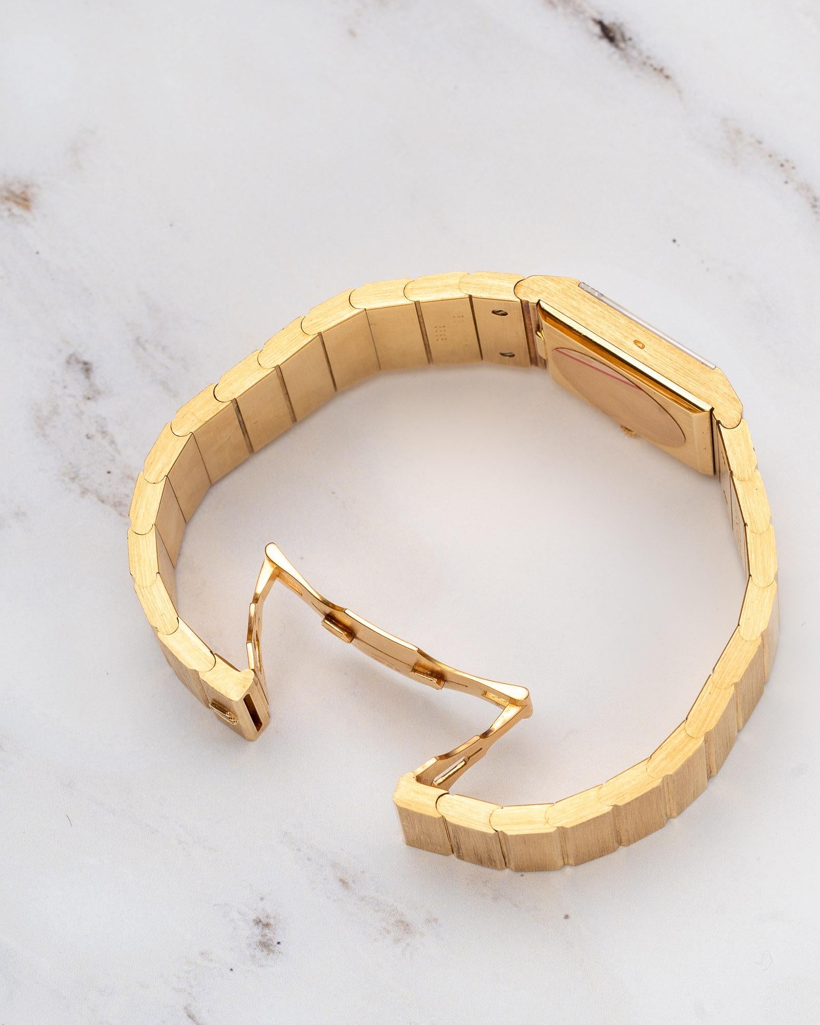 Rolex Midas 3585 Cadran Lapis Lazuli 18k YG 1975 en vente 6