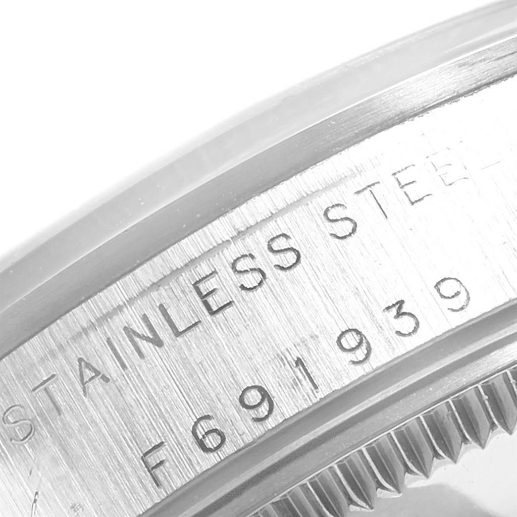 Rolex Midsize 31 Black Baton Dial Steel Ladies Watch 77080 For Sale 3