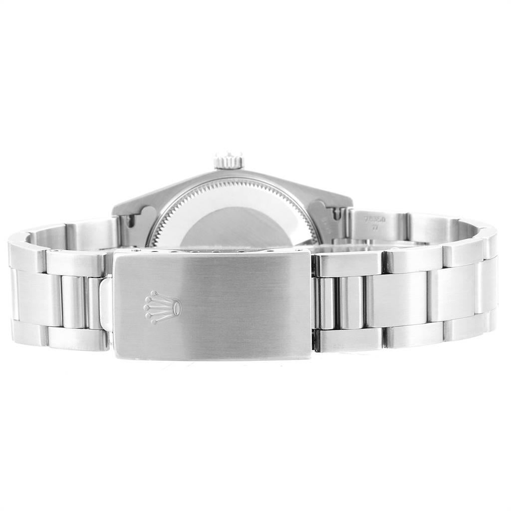 Rolex Midsize 31 Black Baton Dial Steel Ladies Watch 77080 For Sale 5
