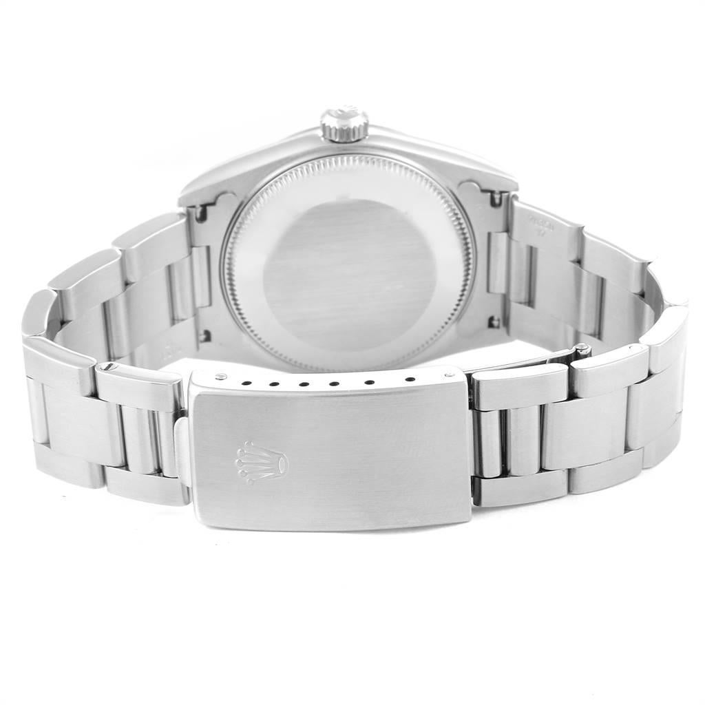 Rolex Midsize 31 Black Dial Domed Bezel Steel Ladies Watch 77080 5