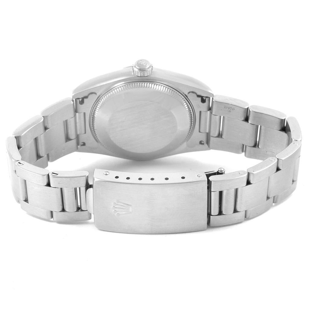 Rolex Midsize Blue Dial Oyster Bracelet Steel Ladies Watch 77080 6