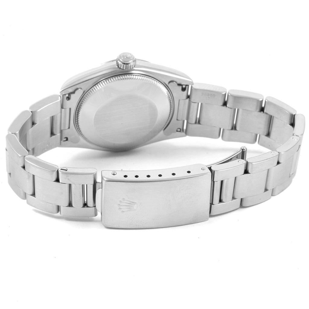 Rolex Midsize Salmon Dial Oyster Bracelet Steel Ladies Watch 67480 For Sale 6