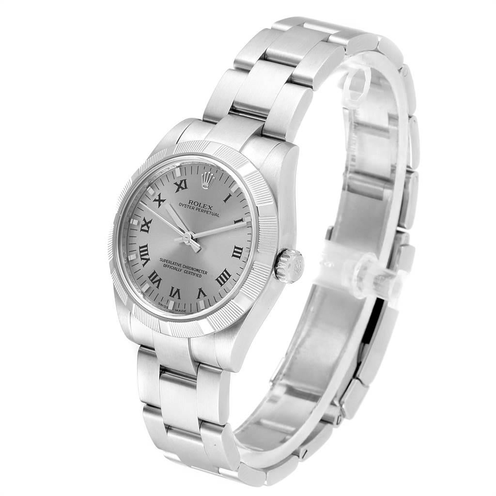 Women's Rolex Midsize 31 Silver Rhodium Dial Steel Ladies Watch 177210