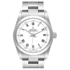 Rolex Midsize 31 White Dial Domed Bezel Steel Ladies Watch 77080