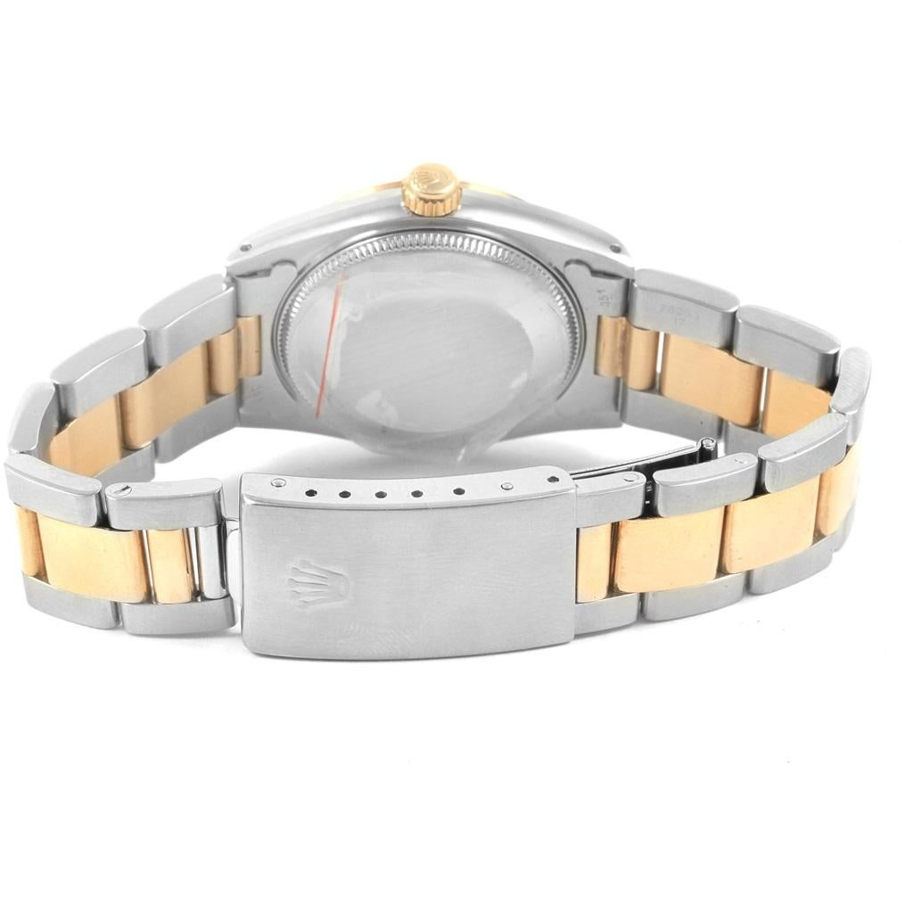Rolex Midsize Yellow Gold Steel Oyster Bracelet Ladies Watch 67513 For Sale 5