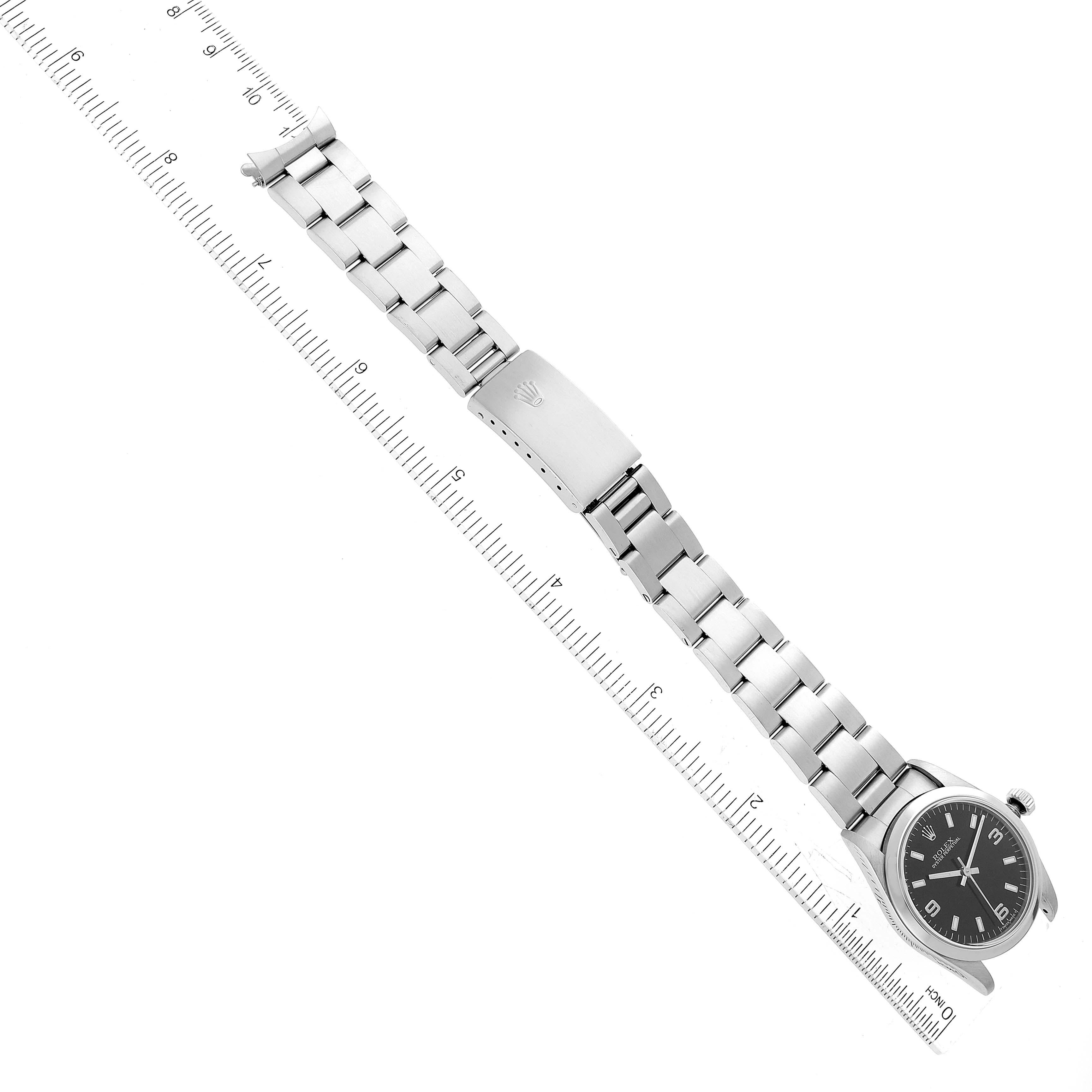 Rolex Midsize 31mm Black Dial Automatic Steel Ladies Watch 67480 5