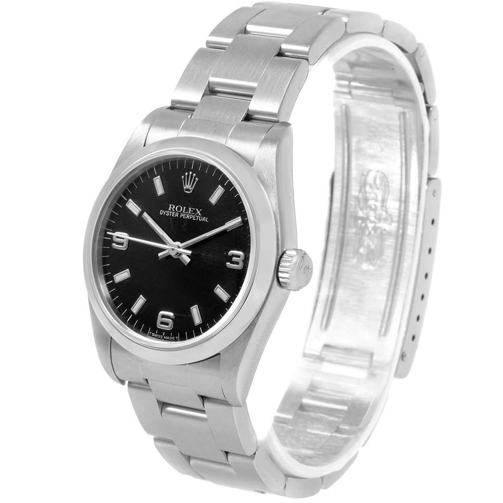 Rolex Midsize Black Dial Automatic Steel Ladies Watch 67480 1