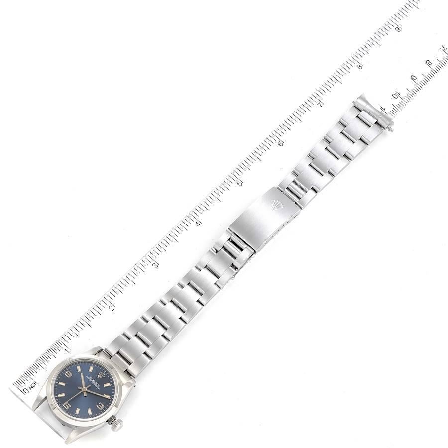 Rolex Midsize Blue Dial Automatic Steel Ladies Watch 67480 6