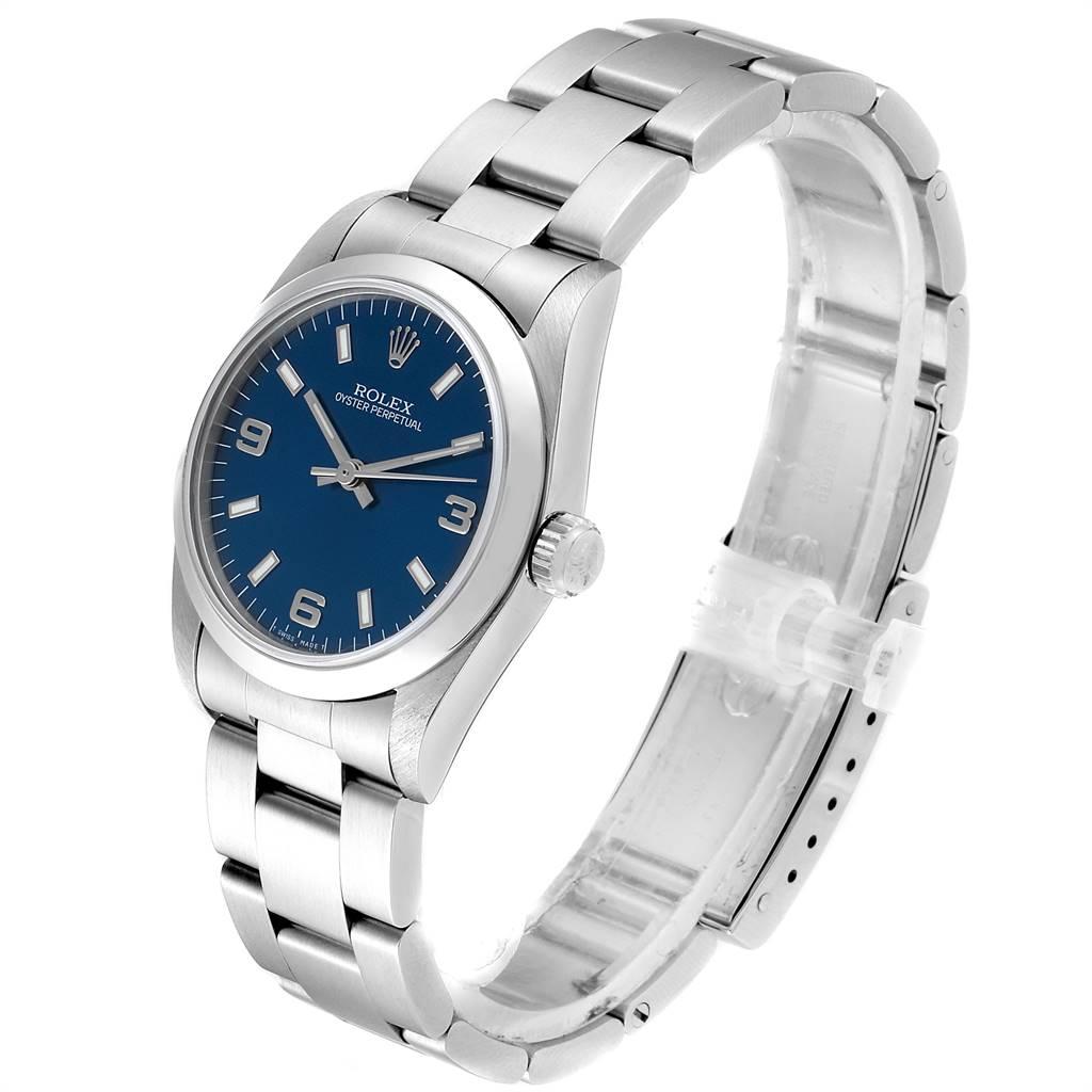 Women's Rolex Midsize Blue Dial Automatic Steel Ladies Watch 67480