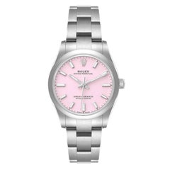 Rolex Candy Pink Dial Automatic Steel Damenuhr 277200 Box Card
