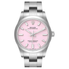 Rolex Candy Pink Dial Automatic Steel Ladies Watch 277200 Box Card