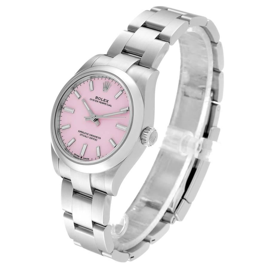 Rolex Midsize Candy Pink Dial Automatic Steel Damenuhr 277200 Ungetragen im Angebot 1