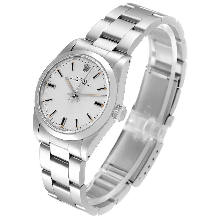 Rolex Midsize Silver Dial Automatic Steel Ladies Watch 67480 For Sale