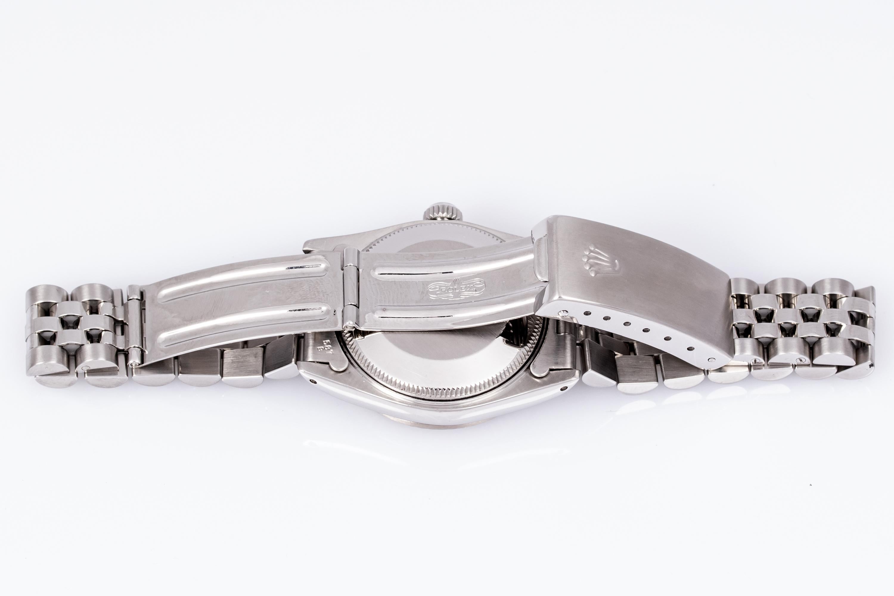 Rolex Midsize 31mm Stahl - 18K Gold Datejust Uhr 68274 Fabrik graues römisches Zifferblatt im Angebot 3