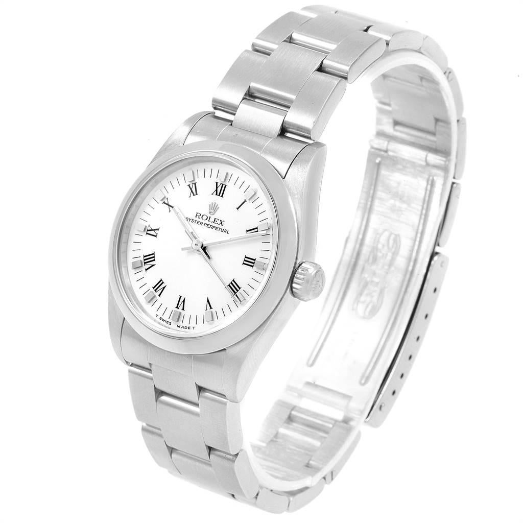 Women's Rolex Midsize White Dial Automatic Steel Ladies Watch 67480