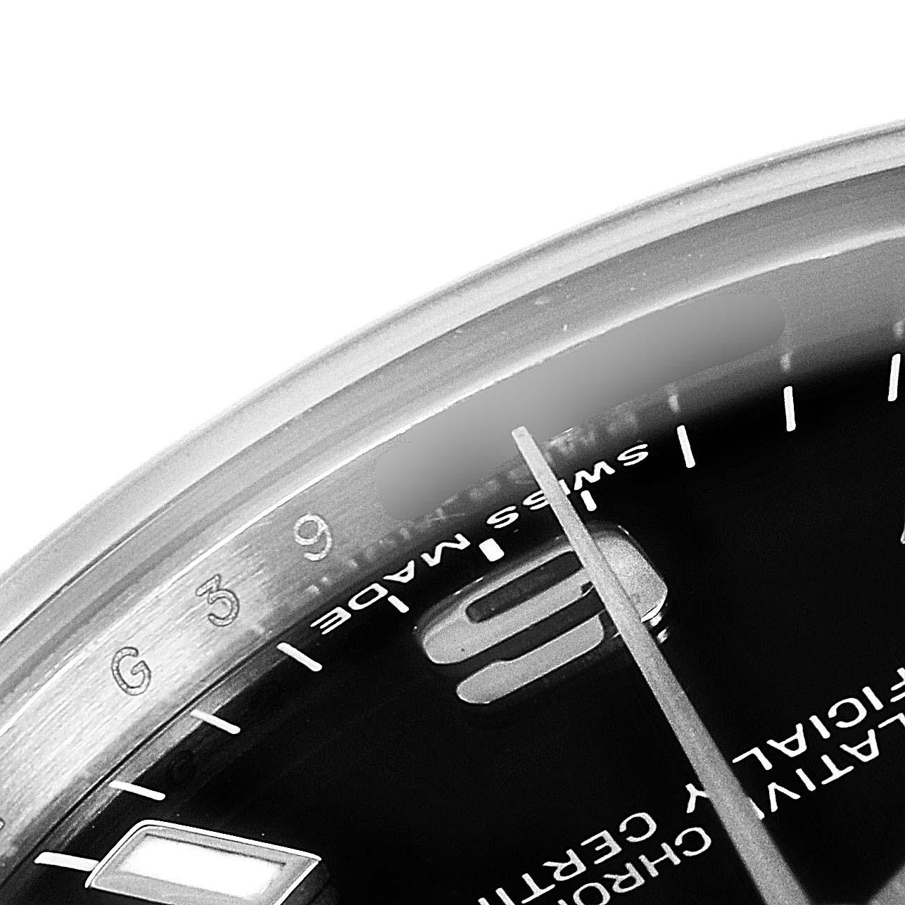 Rolex Midsize Black Dial Domed Bezel Steel Ladies Watch 177200 For Sale 2