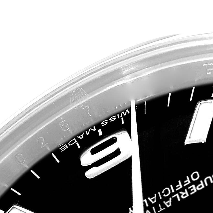 Rolex Midsize Black Dial Domed Bezel Steel Ladies Watch 177200 2