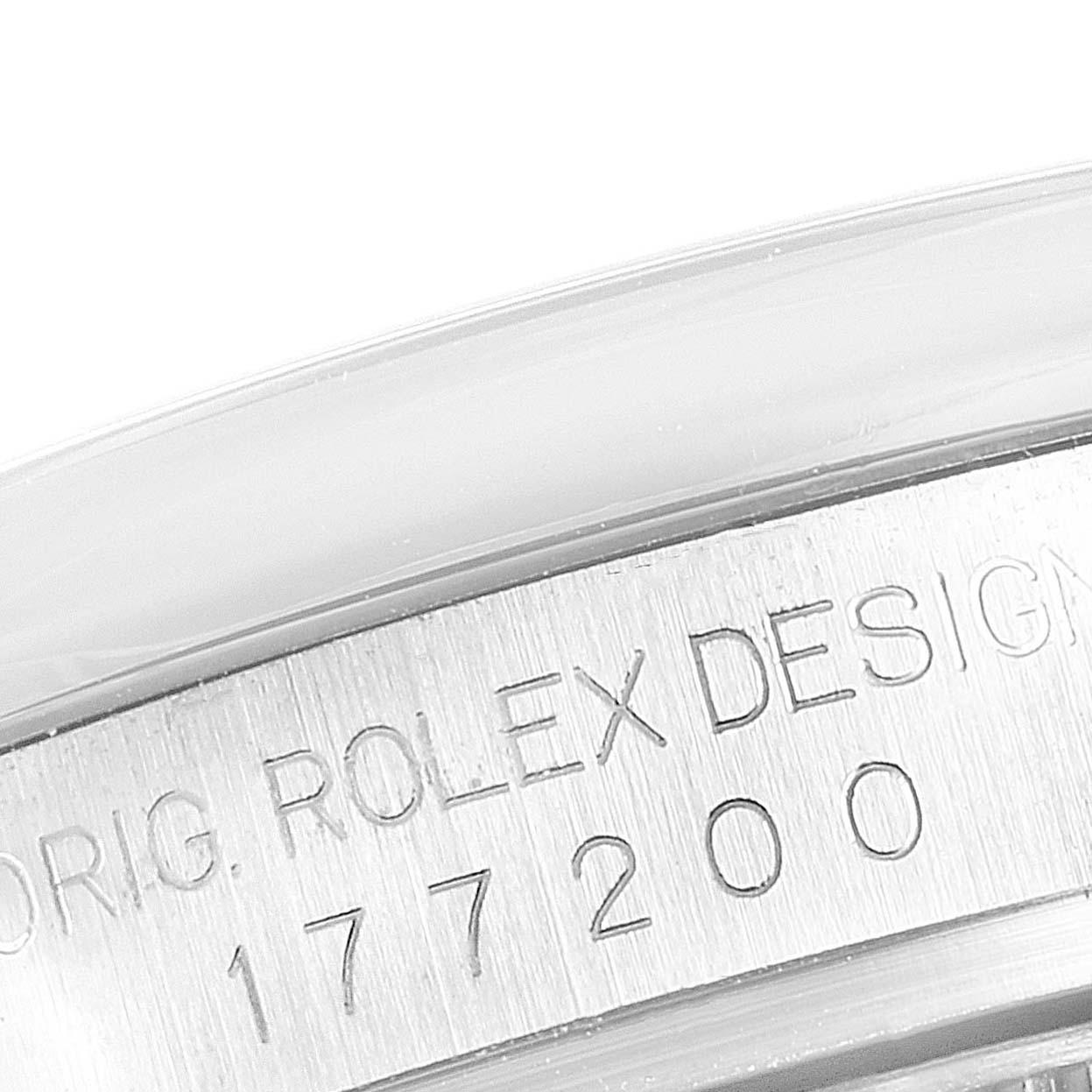 Rolex Midsize Black Dial Domed Bezel Steel Ladies Watch 177200 For Sale 3