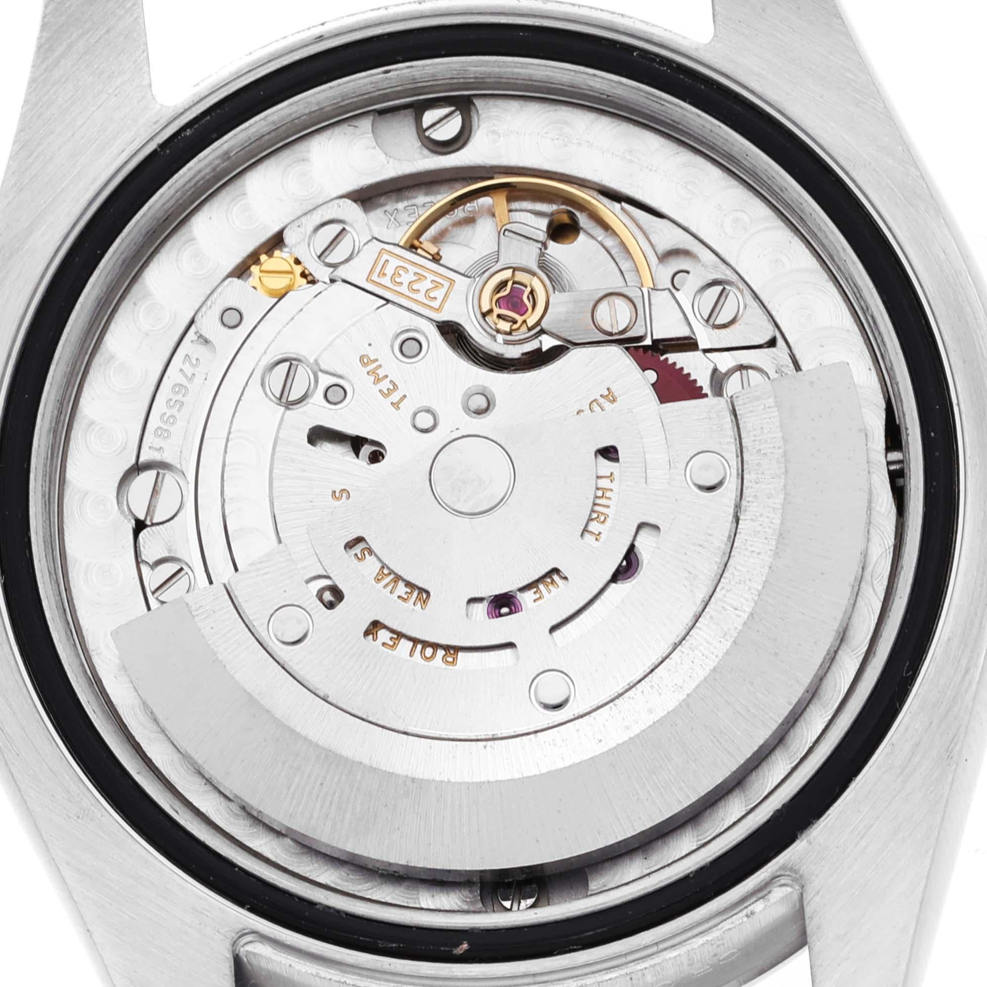 Rolex Midsize Black Dial Domed Bezel Steel Ladies Watch 177200 4
