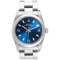Rolex Midsize Blue Dial Automatic Steel Ladies Watch 67480