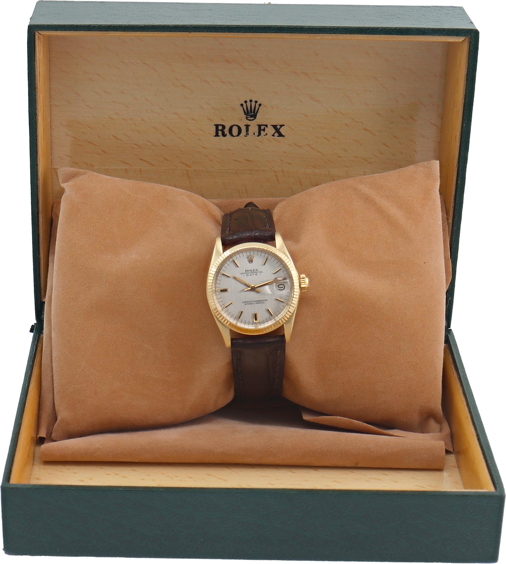 Rolex Midsize Date Yellow Gold Automatic Wristwatch Ref 6827 1