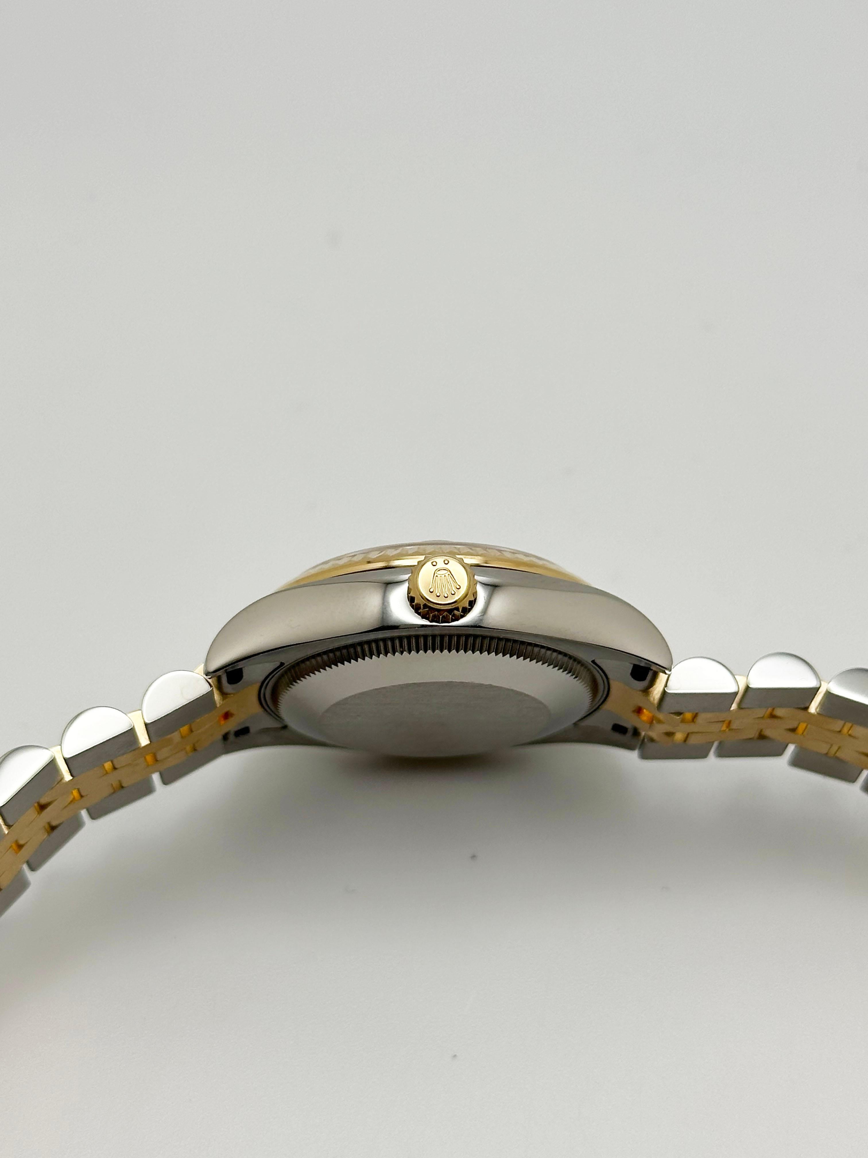 Rolex Midsize Datejust 178273 31mm Roman Dial 18K Yellow Gold Steel Box Paper For Sale 4