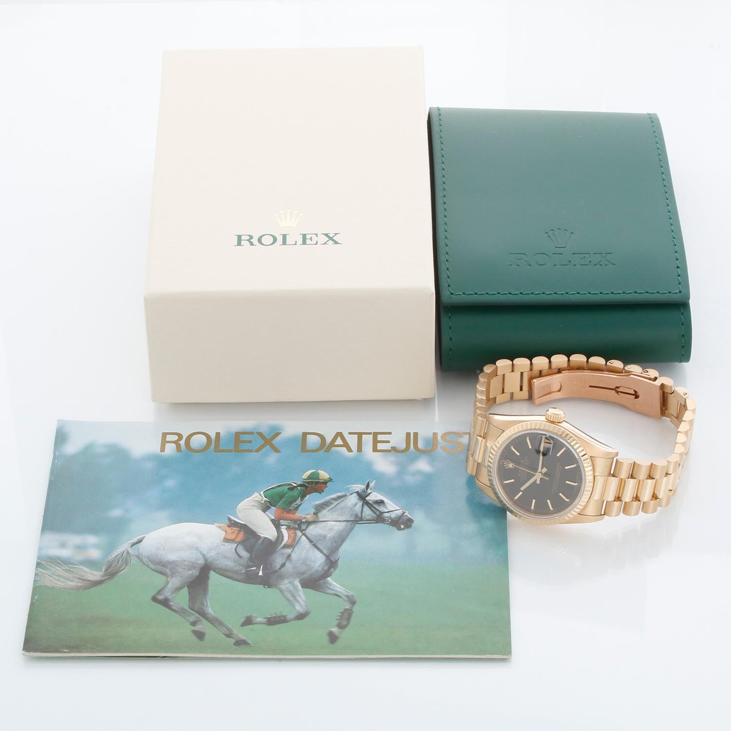 Reloj Rolex Midsize Datejust de oro amarillo de 18 quilates 68278 en venta 2