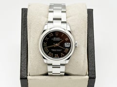 Rolex Midsize Datejust 278240 31mm Black Roman Stainless Steel Box Paper 2022