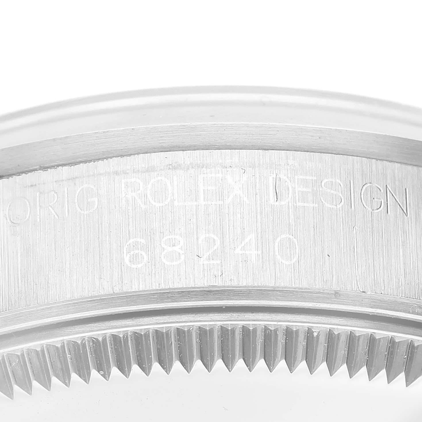 Rolex Midsize Datejust 31 Black Dial Domed Bezel Ladies Steel Watch 68240 For Sale 3
